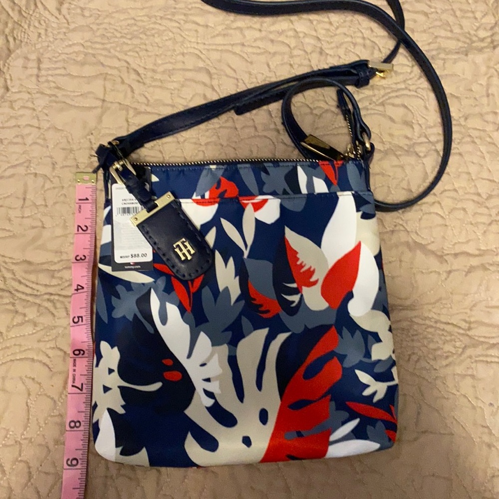 New Tommy Hilfiger Navy Print Handbag